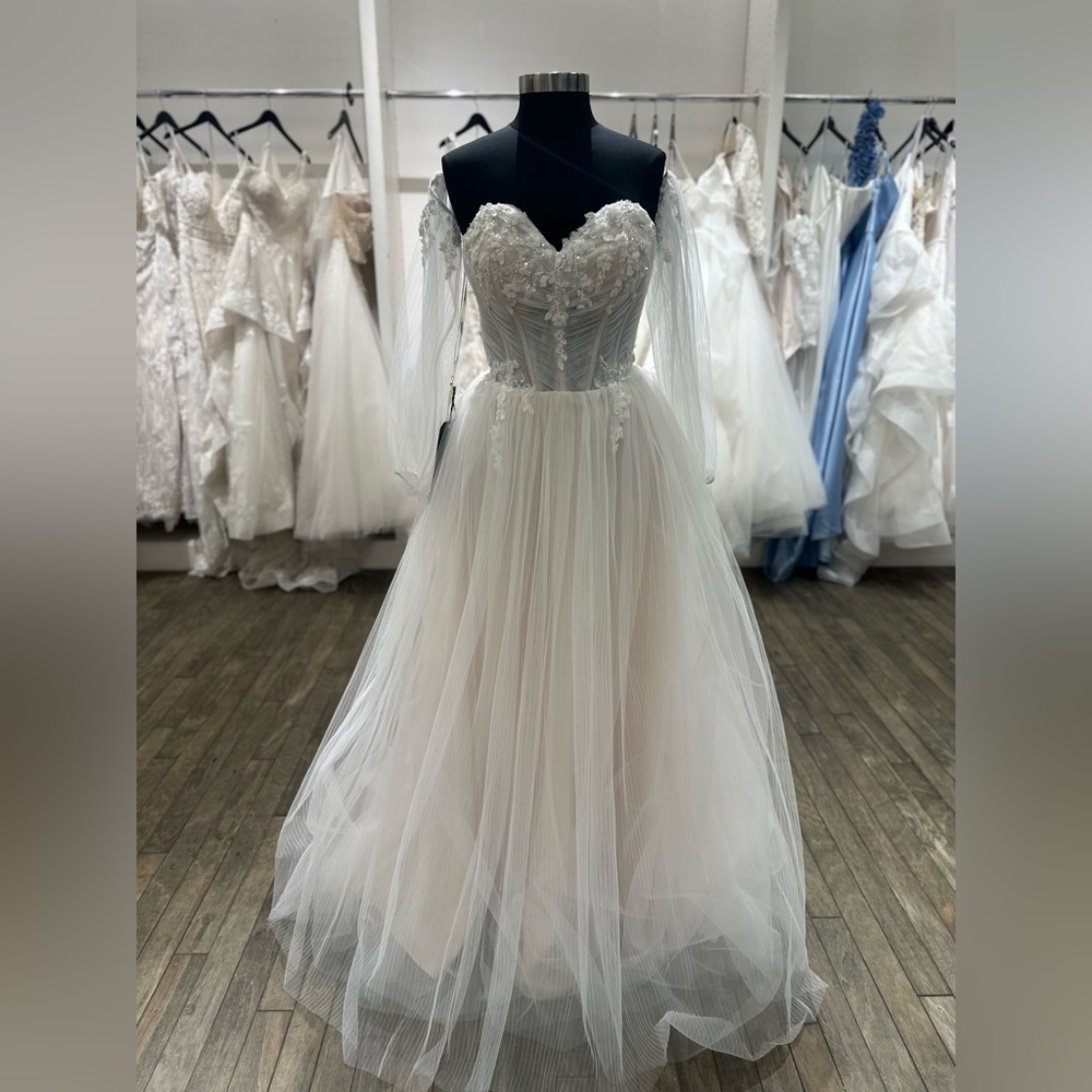 Pleated Strapless Sweetheart A-Line Wedding Dress